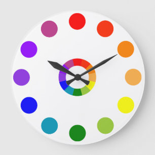 Grande Horloge Ronde Roue de couleur de RYB innombrable