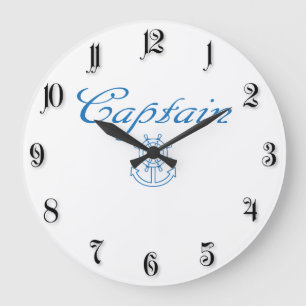 Grande Horloge Ronde Roue et ancre du navire nautique