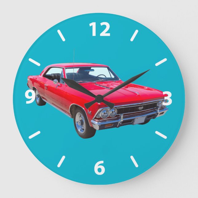 Grande Horloge Ronde Rouge 1966 Chevelle SS 396 (Recto)