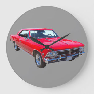 Grande Horloge Ronde Rouge 1966 Chevelle SS 396