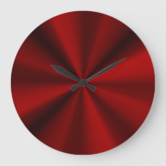 Grande Horloge Ronde Rouge brillant