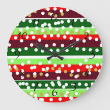 Rouge et Vert Rayures pois de Noël