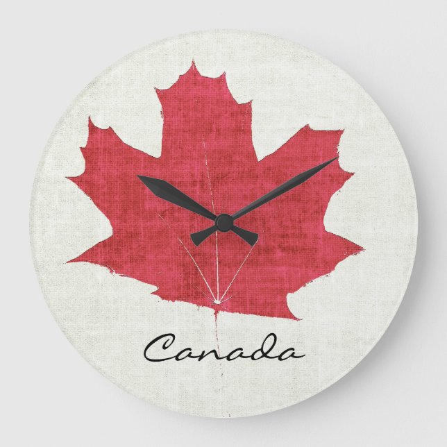 Grande Horloge Ronde rouge maple leaf clock (Recto)