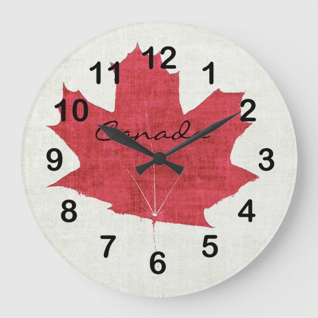 Grande Horloge Ronde rouge maple leaf clock (Recto)
