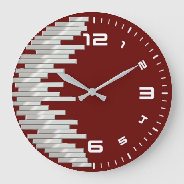 Grande Horloge Ronde Rouge moderne (Recto)