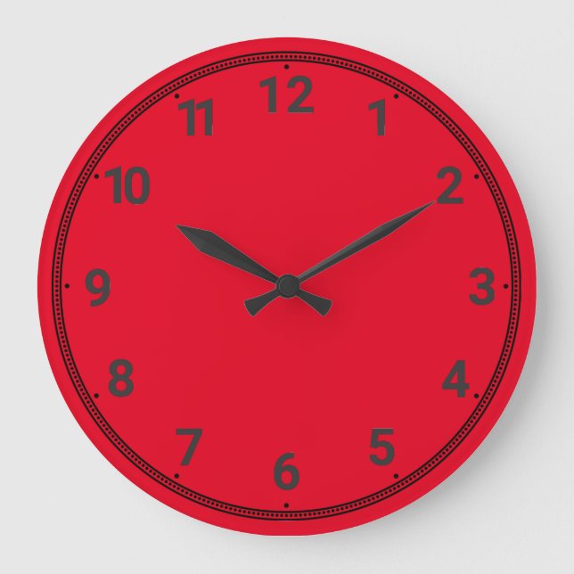 Grande Horloge Ronde rouge vif (Recto)