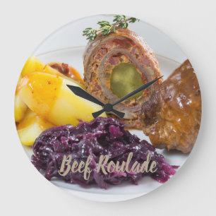 Grande Horloge Ronde Roulade de boeuf avec pommes de terre et cuisine d