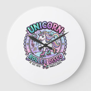 Grande Horloge Ronde Roulis de licorne de disco POD Prêt Marketplace Ar