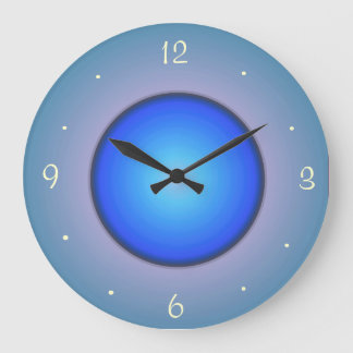 Grande Horloge Ronde Round Blue/Aqua>Wall Clock