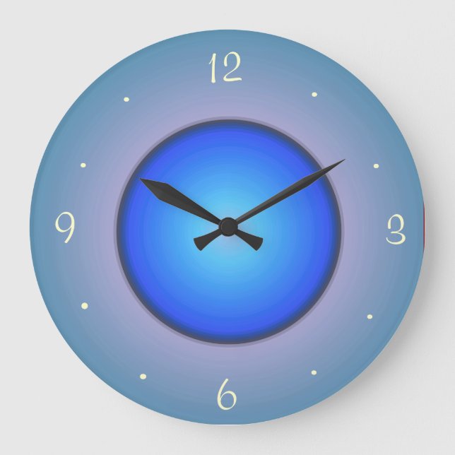 Grande Horloge Ronde Round Blue/Aqua>Wall Clock (Recto)