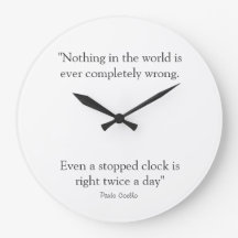 Round Clock with Paulo Coelho