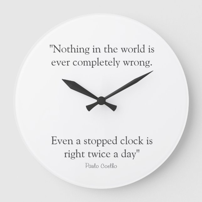 Grande Horloge Ronde Round Clock with Paulo Coelho (Recto)