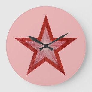 Grande Horloge Ronde Round rose Red Star