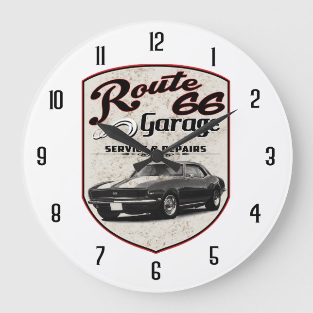 Grande Horloge Ronde Route 66 Garage (Recto)