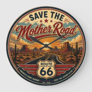 Grande Horloge Ronde Route 66 l'icône routière de l'Amérique