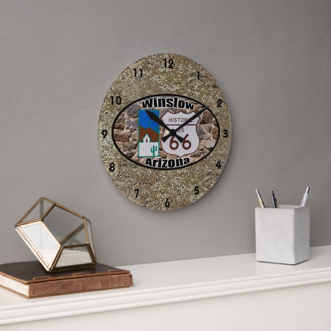 Grande Horloge Ronde Route historique 66 - Winslow, Arizona (Bureau)