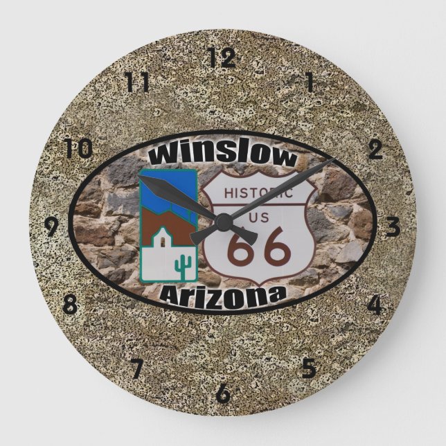 Grande Horloge Ronde Route historique 66 - Winslow, Arizona (Recto)
