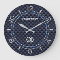 Royal Blue Carbon Fiber Style cadran personnalisé