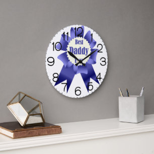 Grande Horloge Ronde ruban de récompense du prix du meilleur papa pour
