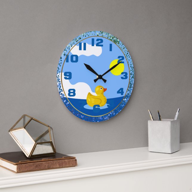 Grande Horloge Ronde Rubber Ducky (Bureau)