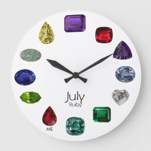 Grande Horloge Ronde Ruby, juillet Birthstone