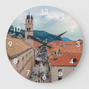 Grande Horloge Ronde Rue principale de Dubrovnik, Croatie