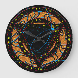 Grande Horloge Ronde Rune Art 1