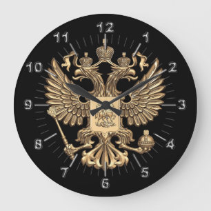 Grande Horloge Ronde Russie double aigle