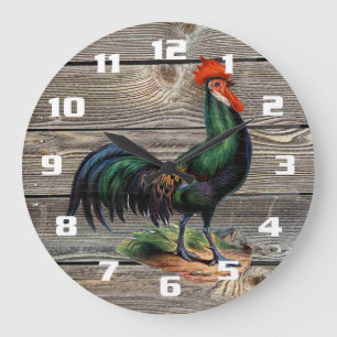 Grande Horloge Ronde Rustic Country