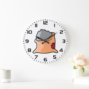 Grande Horloge Ronde Sac de ciment matériau de construction