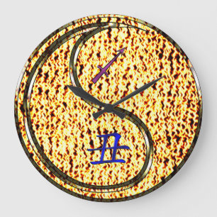 Grande Horloge Ronde Sagittaire & Bœuf de Feu