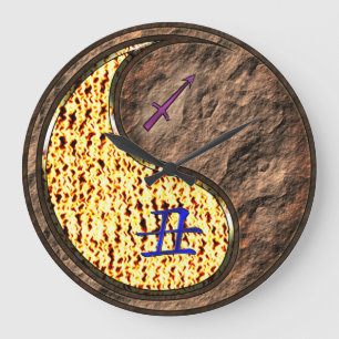 Grande Horloge Ronde Sagittaire & Bœuf de Terre