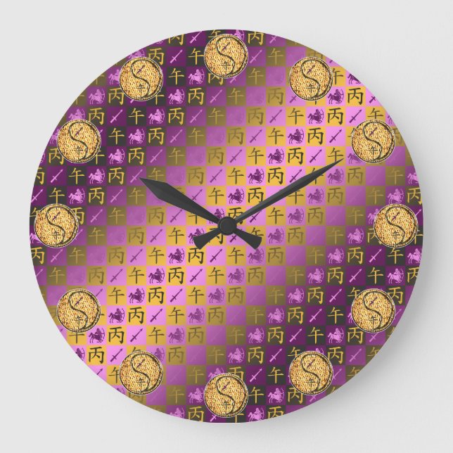 Grande Horloge Ronde Sagittaire & Cheval de feu (Recto)