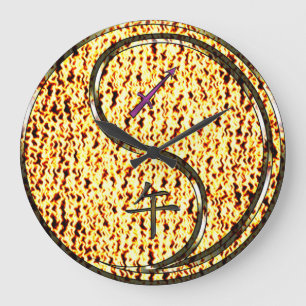 Grande Horloge Ronde Sagittaire & Cheval de feu