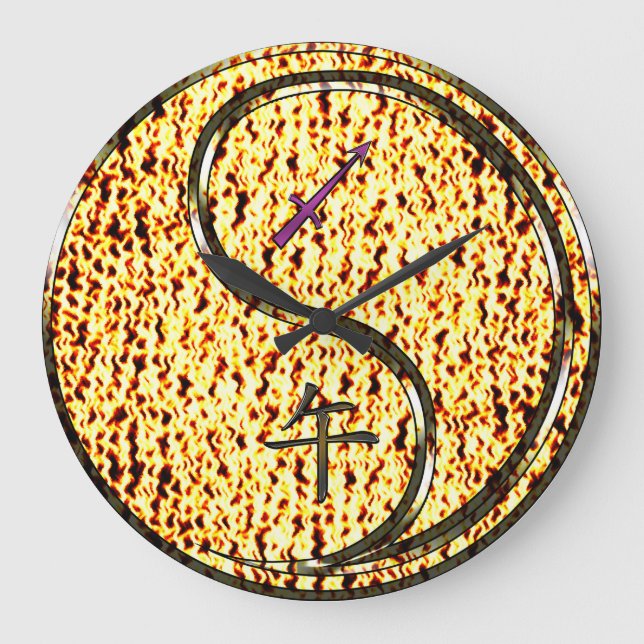 Grande Horloge Ronde Sagittaire & Cheval de feu (Recto)