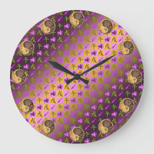 Grande Horloge Ronde Sagittaire & Cheval de Terre