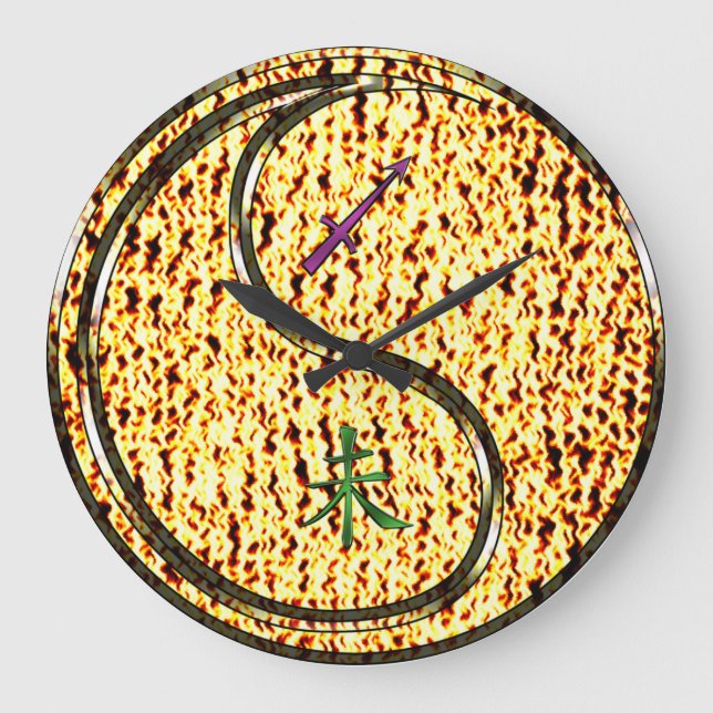 Grande Horloge Ronde Sagittaire & Chèvre de Feu (Recto)
