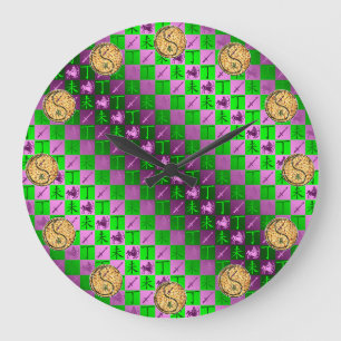 Grande Horloge Ronde Sagittaire & Chèvre de Feu