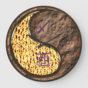 Grande Horloge Ronde Sagittaire & Coq de Terre