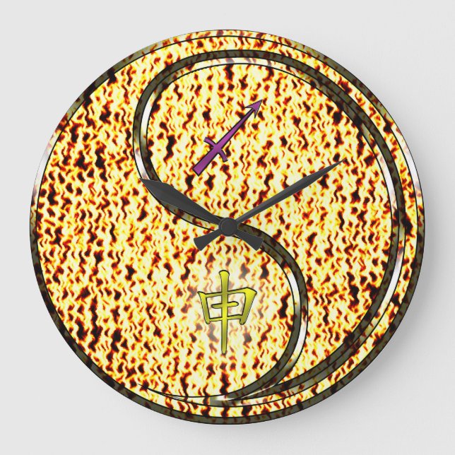 Grande Horloge Ronde Sagittaire & Singe de Feu (Recto)