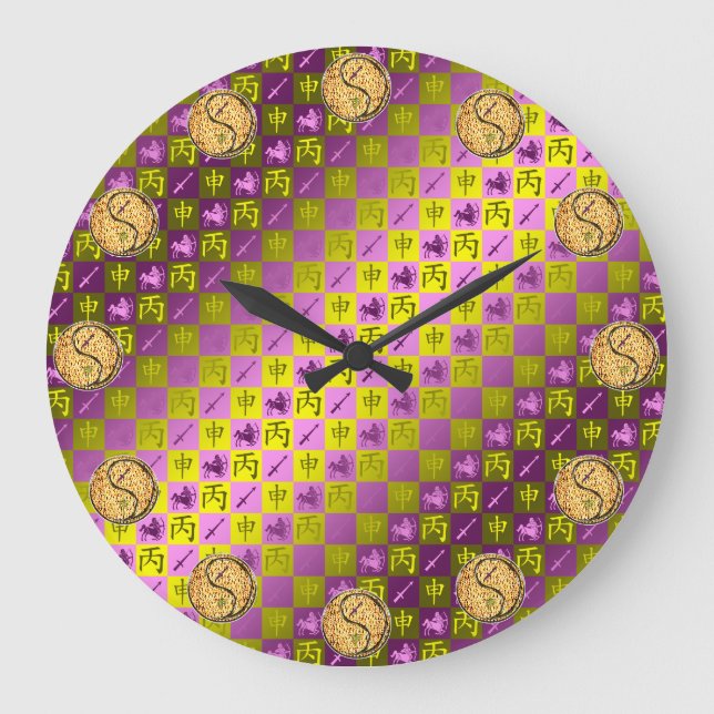 Grande Horloge Ronde Sagittaire & Singe de Feu (Recto)