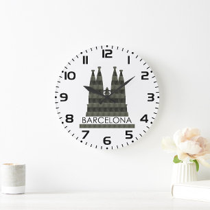 Grande Horloge Ronde Sagrada Familia Barcelona Skyline