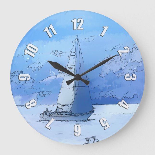 Grande Horloge Ronde Sailing the Calm Blue Waters (Recto)
