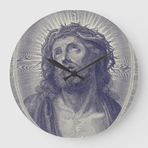 Grande Horloge Ronde Saint Visage de Jésus