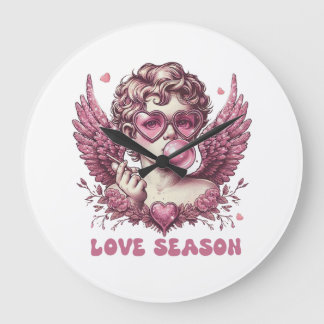 Grande Horloge Ronde Saison d'amour Valentine
