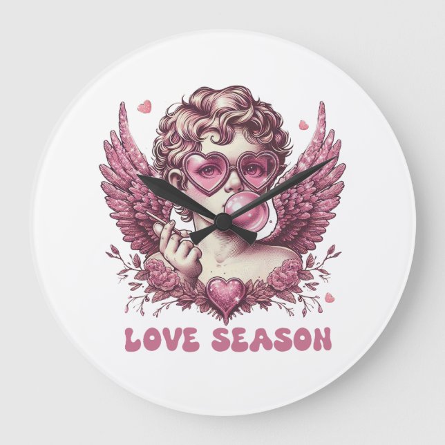 Grande Horloge Ronde Saison d'amour Valentine (Recto)