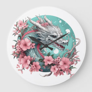 Grande Horloge Ronde Sakura Dragon