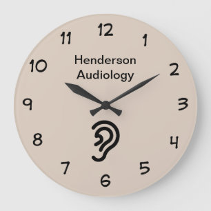 Grande Horloge Ronde Salle d'attente de bureau d'audiologie