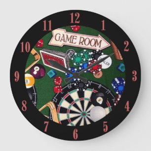 Grande Horloge Ronde Salle De Jeux Billard