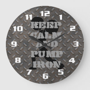 GRANDE HORLOGE RONDE SALLE DE SPORT ET MOTIVATION POUR L'ENTRAÎNEMENT